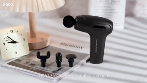 HOCO HP51 เครื่องนวดไฟฟ้า ปรับได้ 6 ระดับ เปลี่ยนหัว 4 แบบ เสียงเงียบ ปืนนวดคลายกล้ามเนื้อ ขนาดพกพา