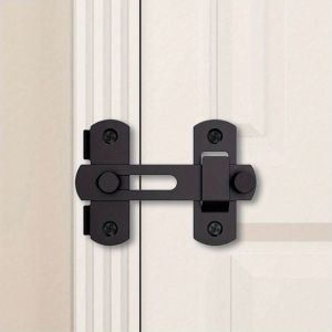 1pc Stainless Steel Barn Door Locks0°/180° Flip Sliding Latch for GarageBathroomPet Doors & WindowsGarageBathroom
