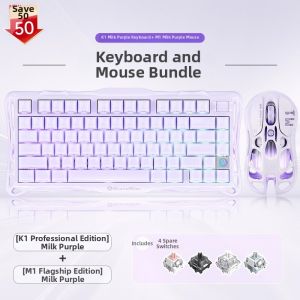 Gravastar | Hollow Design Metal Gaming Three-Mode Wireless Mouse and Keyboard Set