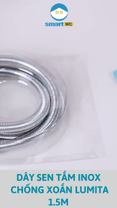 Dây sen tắm inox chống xoắn - ốc đồng Lumita 15m bảo hành chính hãng 12 tháng