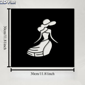 CIFbuy | CIFBUY Metal Wall Art Iron Lady Statue Premium Craft for Home Garden Fence Decor Vintage Silhouette