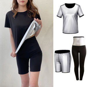 Womens Summer Yoga Pants Set Sweat-Building Trousers Jump Rope Professional Dance plus Size Full Body Weight Loss Outerwear