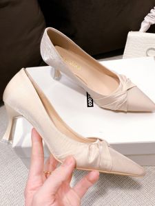 Elegant High Heels Womens New Style Autumn Winter Pointed Toe Thin Heel Comfortable Commute Interview Professional Single Shoes