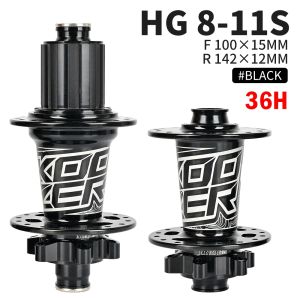 KOOZER | KOOZER XM490 Rear MTB Hub 6 Pawls 72 Clicks 4 Sealed Bearings QR 10x135 Thru 12x142 28/32/36H Disc Brake 8-12S Mountain Bike Hub