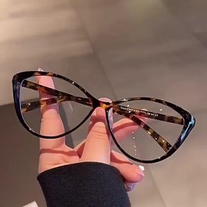 Cat Eye Anti Radiation Glasses For Women/Men Replaceable Lens