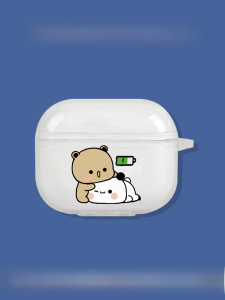 Cute Panda Energy Boost AirPods pro 2nd Gen Protective Case Fun AirPods 3 Cartoon Anti-Fall  1/2 Gen Couple Style Earphone Shell