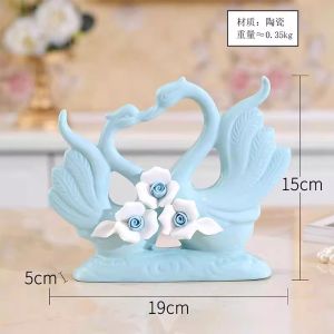 Swan Decoration Decoration Ceramic Living Room Entrance Bedroom Creative Girls Gifts Cute Wedding Wine Cabinet Home Products