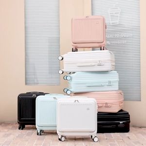 กระเป๋าเดินทาง 18นิ้ว ใบเล็ก นำขึ้นเครื่องบินได้ วัสดุABS+ PC น้ำหนักเบา แข็งแรงทนทาน พร้อมส่ง ของแท้ 100% รับประกัน 3 ปี