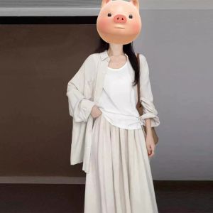 LIRUSHAN | New Summer Chinese Style Shirt Dress Ensemble