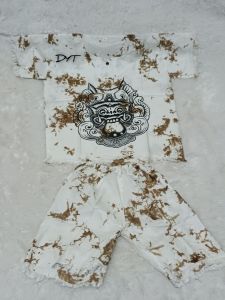 Baju Barong Baju Bali Anak Setelan Kaos Barong Anak Ukuran XL L Rayon Baju Barong anak Prempuan/Pria