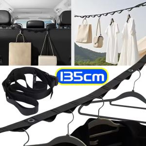 Car Clothesline Hanger Rope Adjustable Windproof Car Travel Camping Outdoor Portable Clothes Drying Rack Interior Accessories