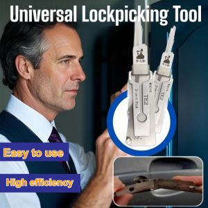 Stainless Steel Master Key Home Anti-Theft Artifact Universal Lockpicking Tools Non-Destructive Quick Unlocking