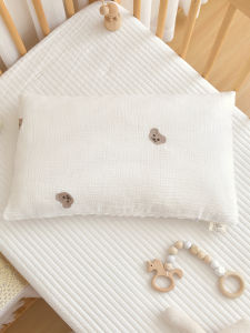 Pure Cotton Flannel Baby Pillow for Nursery Childrens Nap Time Bean Pea Rice Cereal Pillow Newborn Cotton Pillow