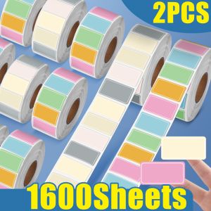 1600Sheets/Roll Morandi Colorful DIY Sticky Labels Writable Adhesive Lable Tag Name Sticker