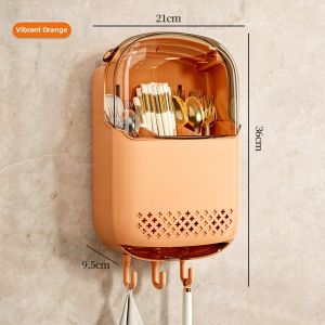 Wall-Mounted Chopsticks and Cutlery Drying Organizer
