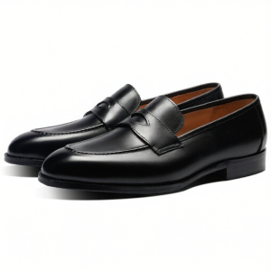 Waileoi 2025 New Mens Loafers Genuine Leather Handmade Breathable Business Shoes Summer Casual Slip-On round Toe Rubber Sole
