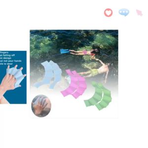 1-4Pairs Silicone Swimming Fins Flipper Men Women Child Swim Pool Sport Professional Training Finger Hand Webbed Gloves Paddles