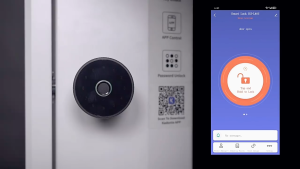 4-in-1 Smart Fingerprint Door Lock - Keypad Tuya App Control Keyless Entry for Home Office & Hotel 405