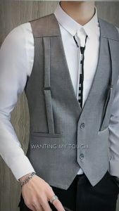 Áo Gile nam có đai cách điệu tạo điểm nhấn thiết kế trẻ trung hiện đại N41