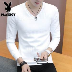 Áo Len Nam Cổ Chữ V Tay Dài Thời Trang Thường Ngày Mùa Thu Dáng Ôm Vừa Vặn Áo Chui Đầu Trang Phục Công Sở Màu Trơn
