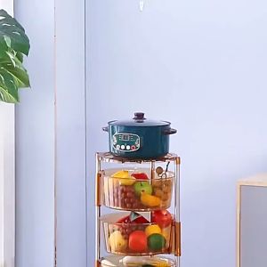 ชั้นวางของทรงกลม ชั้นวางผลไม้พลาสติก 345 ชั้น ชั้นวางของใช้ ชั้นวาง ชั้นวางอเนกประสงค์ ชั้นเก็บของ ชั้นวางทั่วไป