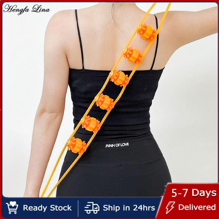 Hengfa Lina Elastic Back Massage Pull Rope Massage Roller Therapy