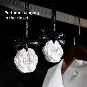 Car Freshener Hanging Air Purifier Beautiful White Flower Perfume for Car Styling Aroma Fresh Interior Decorations Ornament