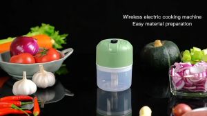 Portable Electric Garlic Chopper Food Shredder Slicer
