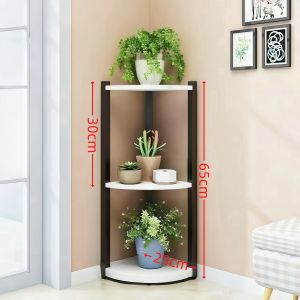Corner Wall Mounted Storage Rack Triangle Design Multi-Layer Simple Assembly Home Use for Bedroom Living Room Kitchen