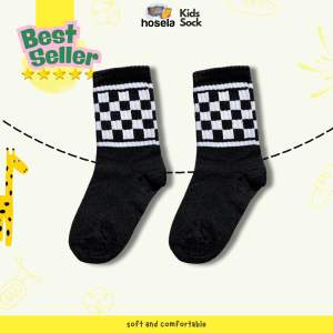 Kaos Kaki Anak Motif Catur Panjang Oldschool Distro Skate 1-6 Tahun - Hosela Project