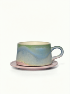Spiral | Elegant Handcrafted Green Design Coffee Cup Set
