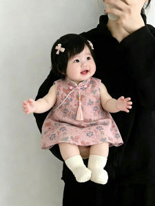 Sleeveless Thin New Chinese Style Floral Qipao Dress