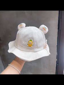 หมวกเด็กน่ารัก 47-49 cm พร้อมส่ง ดีไซน์ลายสับปะรด ผ้าโพลีเอสเตอร์ สำหรับเด็ก 4เดือน-18เดือน หมวกกันแดด แฟชั่นสุดน่ารัก
