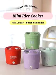 Panci Listrik Mini Rice Cooker Panci Listrik Portable Serbaguna 1.2L Anti Lengket Mini Rice Cooker Electric Cooking Pot Multifungsi