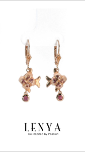 LENYA ต่างหูทับทิม เสริมด้านพลังรัก กล้าหาญ มั่นใจ ขนาด 3 มิล ตัวเรือนเงินแท้925 ชุบพิงค์โกลด์