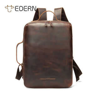 EDERN Retro Crazy Horse Leather Mens Backpack Waterproof Business Travel Backpack Cowhide Schoolbag Large Capacity 15.6-inch Laptop Bag Ederen Bag Legends Of Zelda Backpack - Lazada