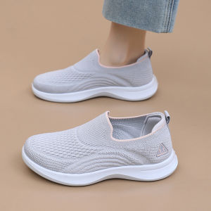 SHIPAILUO | Womens Spring New Slip-On Casual Walking Shoes Fashion Mesh Sports Soft Bottom Lazy Shoes Round Toe Flat Heel Comfortable