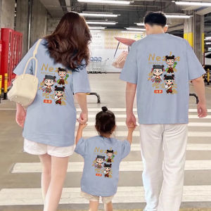 Family Matching T-Shirts Cotton Short Sleeve