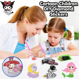 Cartoon children diy diamond stickers diamonds painting set for kids diamond painting stickers mosaic art kids diamonds painting for kids full set diamonds painting for kids