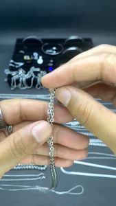 KALUNG TITANIUM PRIA ANTI KARAT/KALUNG RANTAI KECIL/KALUNG STANLEES STEL