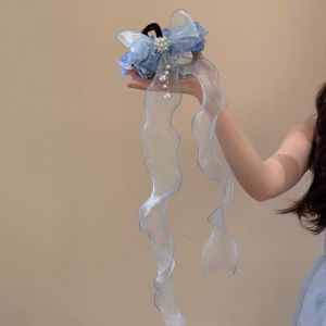 Kẹp Tóc Đuôi Ngựa Thắt Nút Bướm Hoa Ngọt Ngào 0UFMel0d Phụ Kiện Tóc Sau Đầu Cho Phụ Nữ