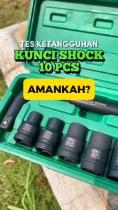 ISKU Kunci Shock Impact / Shock Set 10pcs CR-MO 1/2 Tool Kit 10 In 1 GaGang Sock L Dan Mata Sock