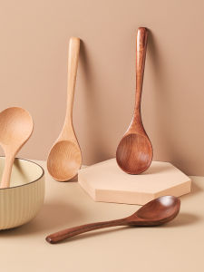 Long-handled Wooden Soup Spoon for Noodles and Stews
