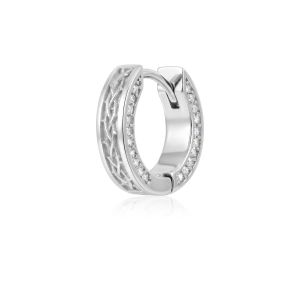 GUDUD | Diamond-studded Thorn Ear Studs Men Silver Trendy