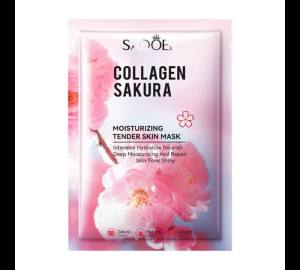 SADOER 1/5/10/15/20/30PCS Sakura Face Mask Facial Skincare Moisturizing Brightening Hydrating Firming Collagen Face Sheet Mask