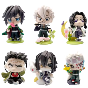 Bandai | Hot Demon Slayer Tanjiro Kamado Nezuko anime cartoon figure blind box creative personalized statue model ornament surprise gift