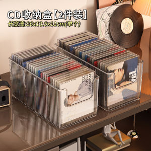 ชั้นวางแผ่นเสียง CD ทรงแบน พลาสติกสีดำ สำหรับเก็บของในบ้าน ชั้นวางแผ่นเสียง อุปกรณ์เก็บของ ชั้นวางสต๊อก