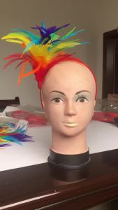 JCAAAP Feather Headband 1920s Mardi Gras Headband Flapper Feather Headband Flapper Headpiece Burlesque Headpiece With Feathers