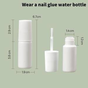 EELHOE | 【M】1Pcs 10ml Empty Nail Polished Bottles Refillable Jars Nail Polish Bottles With Brush Cap Cosmetic Container