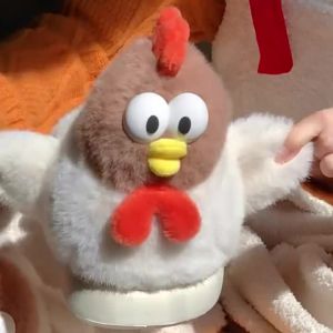 XIXITIAO 2024 New Autumn and Winter Home Cute Warm Fluffy Cotton Shoes Ladies Funny Quirky Cartoon Chicken Cotton Slippers